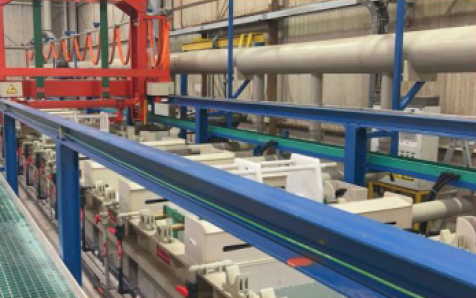 Automated plating vat line